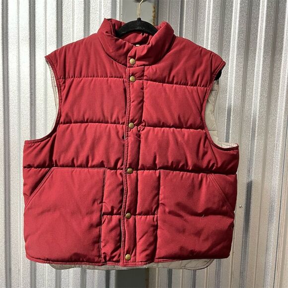 L.L. Bean Men's Northwoods Vest Red Size XL Snap‎ Closure Casual - Picture 1 of 7